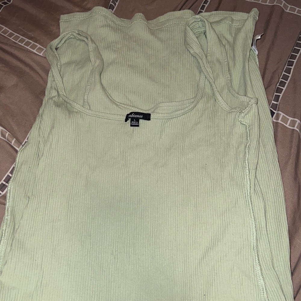 Green tight fitted tank dress